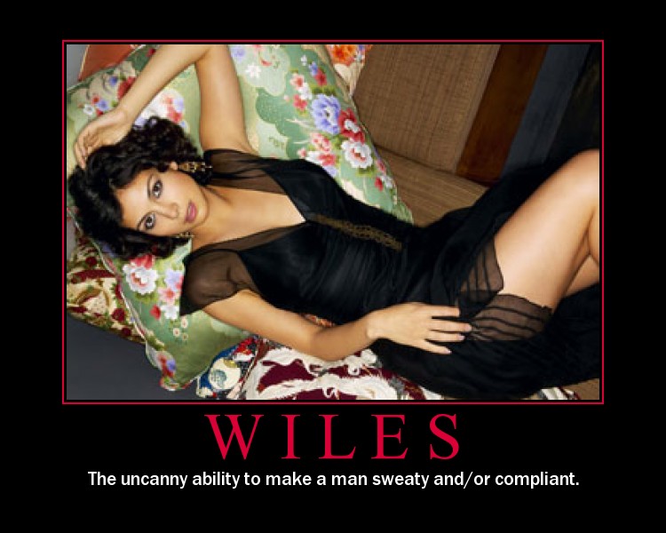 what does womanly wiles mean