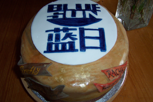 happy birthday cake 18. Blue Sun Birthday Cake