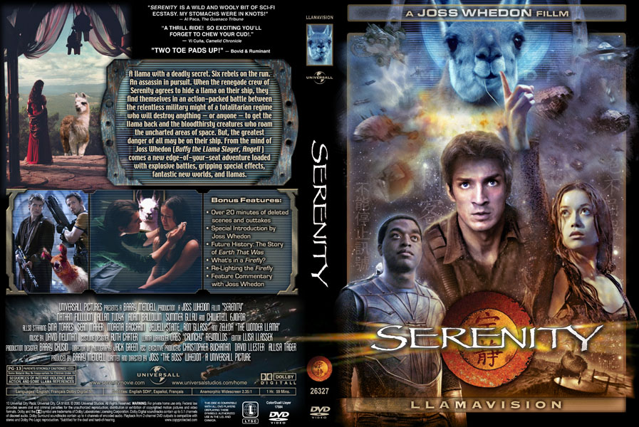 Serenity Alt DVD Cover hi-res ~ Llamafied!
